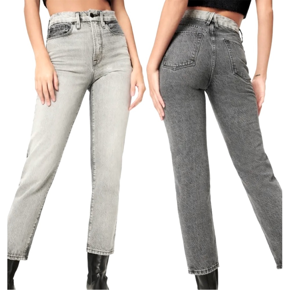 NWT Good American Good Vintage Two Tone
Straight Leg Jeans, size 8/29